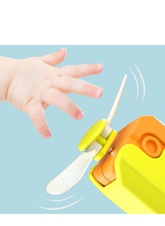 OUYoo 2 in1 Portable Mini Handheld Fan Fidget Toy, USB Rechargeable Cute Fans And Fidget Toy, Cool Radish Knife Small Fan for Outdoor Office  - Image 5