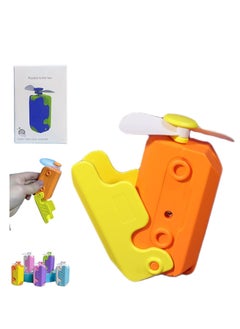 OUYoo 2 in1 Portable Mini Handheld Fan Fidget Toy, USB Rechargeable Cute Fans And Fidget Toy, Cool Radish Knife Small Fan for Outdoor Office  - Image 1