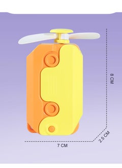 OUYoo 2 in1 Portable Mini Handheld Fan Fidget Toy, USB Rechargeable Cute Fans And Fidget Toy, Cool Radish Knife Small Fan for Outdoor Office  - Image 3