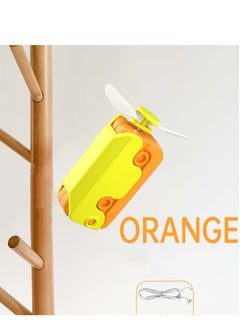 OUYoo 2 in1 Portable Mini Handheld Fan Fidget Toy, USB Rechargeable Cute Fans And Fidget Toy, Cool Radish Knife Small Fan for Outdoor Office  - Image 2