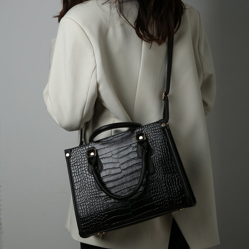 2022 New Stone Pattern Women'S Bag Three-Piece Set Retro Fashion Large Capacity Portable Shoulder Crossbody Bag - Image 4