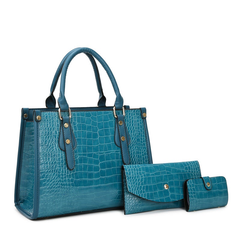 2022 New Stone Pattern Women'S Bag Three-Piece Set Retro Fashion Large Capacity Portable Shoulder Crossbody Bag - Image 2