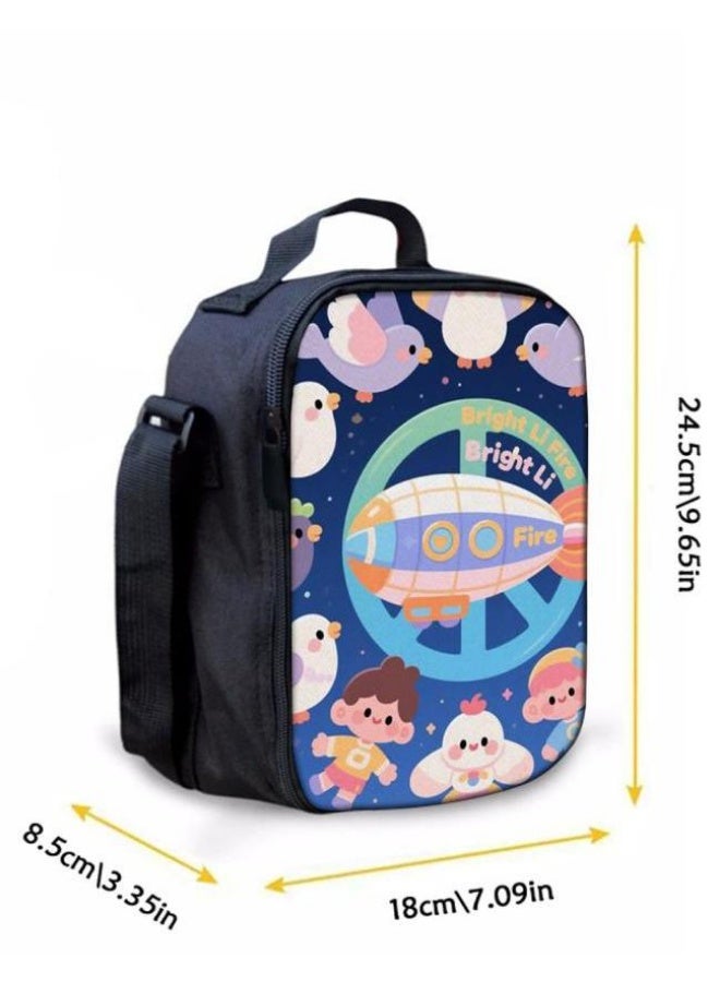Bright Li Fire Three-piece set of cartoon bags, easily cope with various occasions (students, children, friends' outings, mountain climbing, schooling, etc.) | Backpack + hand-held + stationery bag | School season/holiday gifts - 72 - Image 3