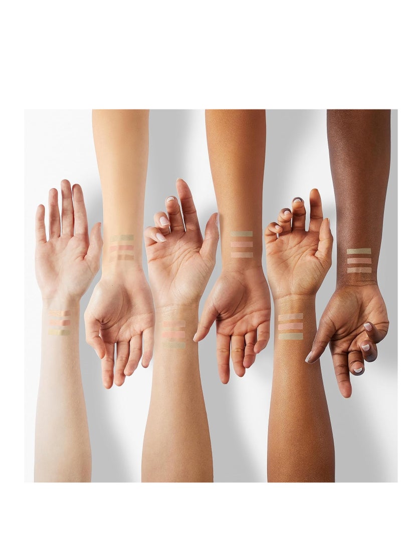 THESAEM - THE SAEM Cover Perfection Triple Pot Concealer - 3 Color Concealer with Clear Beige, Green & Peach Shades - Full Coverage Concealer to Correct & Conceal Redness, Dark Circles, 01 Correct Beige - Image 1