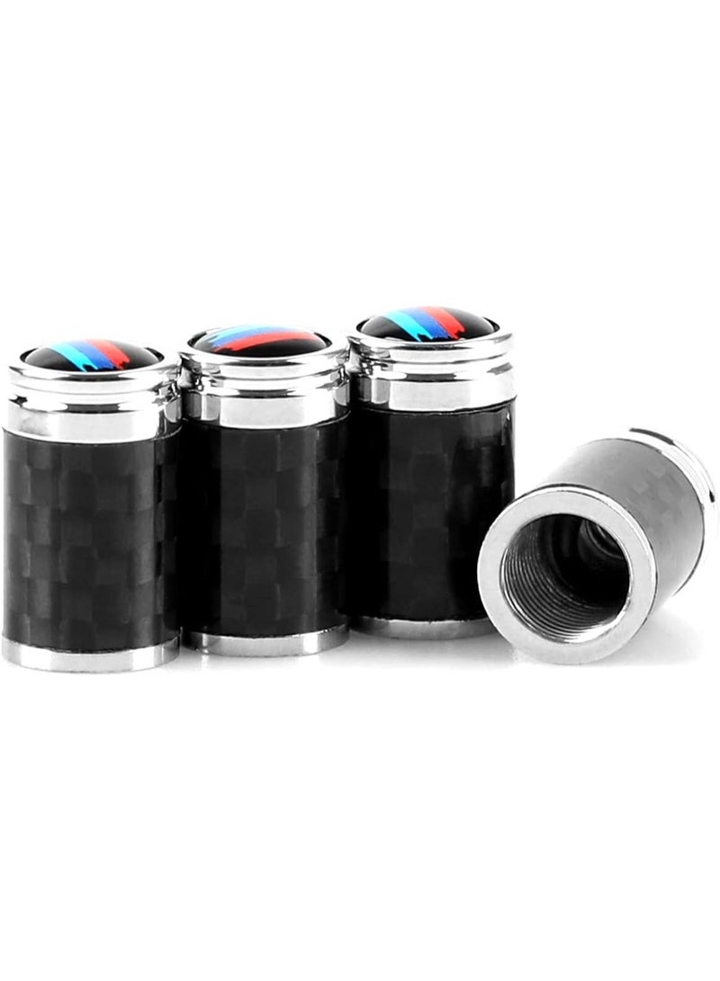 4PCS سيارة عجلة الإطارات صمام الجذع غطاء صمام ألياف الكربون متوافق مع BMW 1 2 3 4 5 6 7 سلسلة X1 X2 X3 X4 X5 X6 X7 الملحقات - Image 4