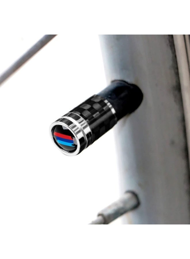 4PCS سيارة عجلة الإطارات صمام الجذع غطاء صمام ألياف الكربون متوافق مع BMW 1 2 3 4 5 6 7 سلسلة X1 X2 X3 X4 X5 X6 X7 الملحقات - Image 2
