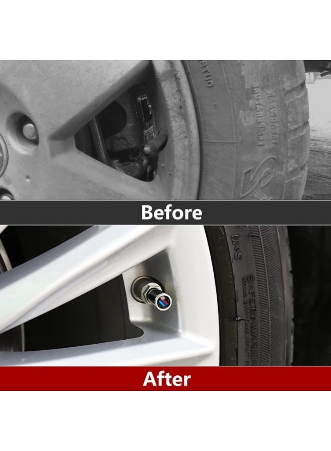 4PCS سيارة عجلة الإطارات صمام الجذع غطاء صمام ألياف الكربون متوافق مع BMW 1 2 3 4 5 6 7 سلسلة X1 X2 X3 X4 X5 X6 X7 الملحقات - Image 5