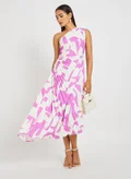 ستايلي white and pink abstract print