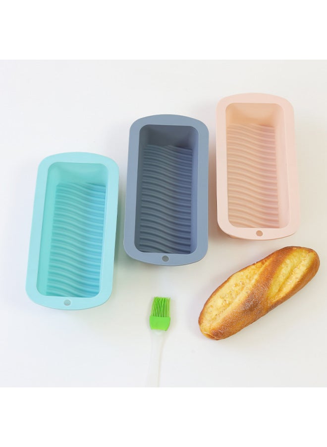 Food Grade Silicone Toast Mold Non-stick Easy Demoulding Rectangular Cake Mold Breakfast Artifact Silicone Bakeware-Color:Lotus Root Powder - Image 5