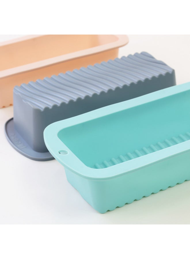Food Grade Silicone Toast Mold Non-stick Easy Demoulding Rectangular Cake Mold Breakfast Artifact Silicone Bakeware-Color:Lotus Root Powder - Image 4