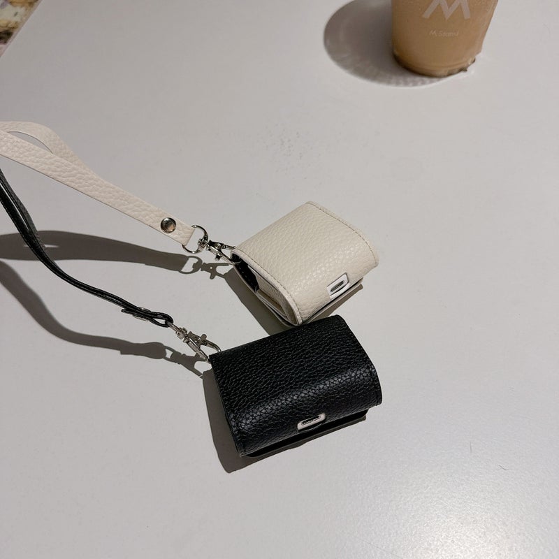 Suitable For Airpodspro2 Wireless Headphone Case Hand Rope Trendy Brand Litchi Pattern New Third Generation Bluetooth Headset Drop-Proof Cover 2 - Image 5