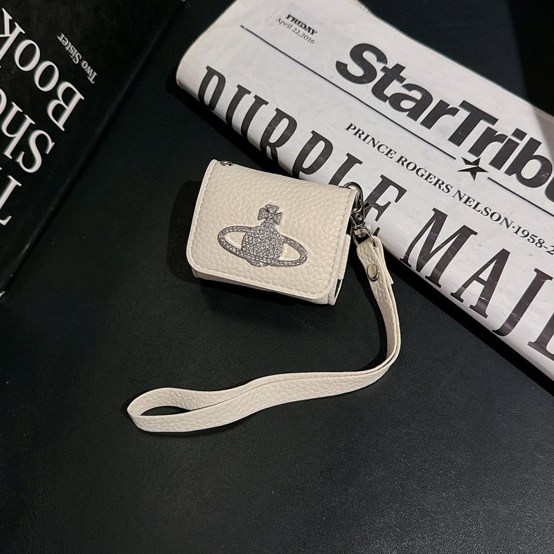 Suitable For Airpodspro2 Wireless Headphone Case Hand Rope Trendy Brand Litchi Pattern New Third Generation Bluetooth Headset Drop-Proof Cover 2 - Image 1