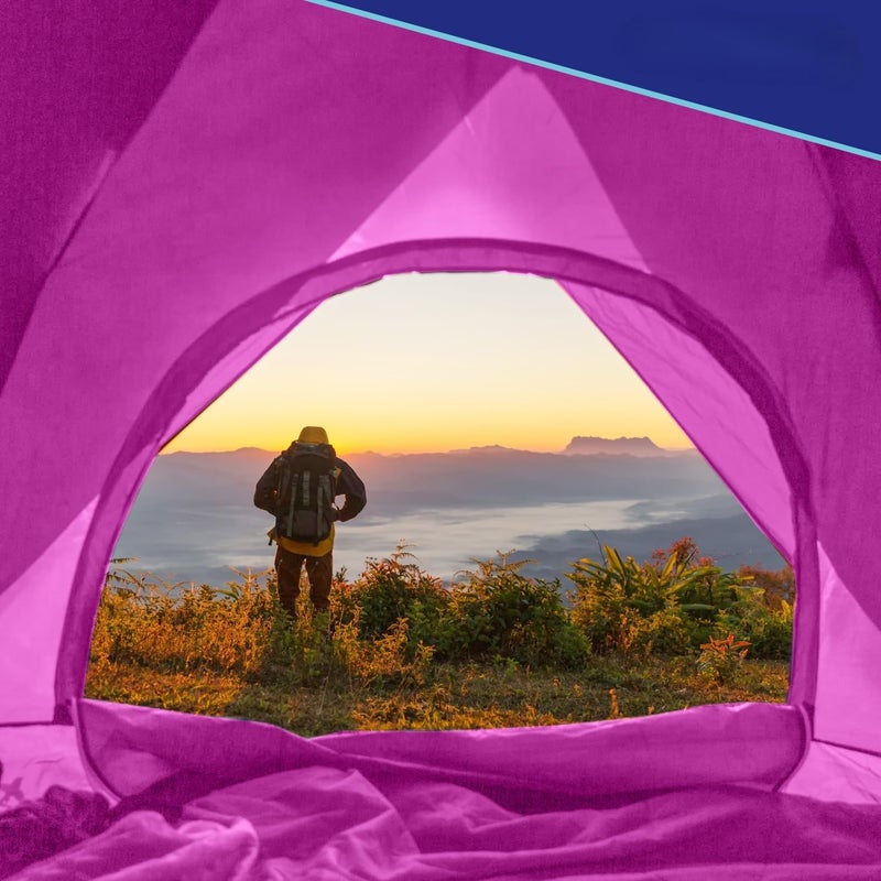 NINEOX Portable 4 Tent for Camping | Ideal for 4 Persons | Easy Setup for Picnic, Travel, Hiking, Trekking, Outdoor Camping | Waterproof and Windproof Tent | Superior Air Ventilation, Multicolor - Image 5