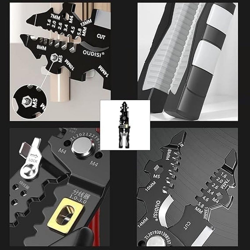 Hitwa 25in1 Wire Stripper Multifunctional Wire Stripping Tool Cable Stripper Tool Wire Crimping Tool Wire Cutter Stripping Tool for Electric Cable Stripping Cutting and Crimping - Image 3