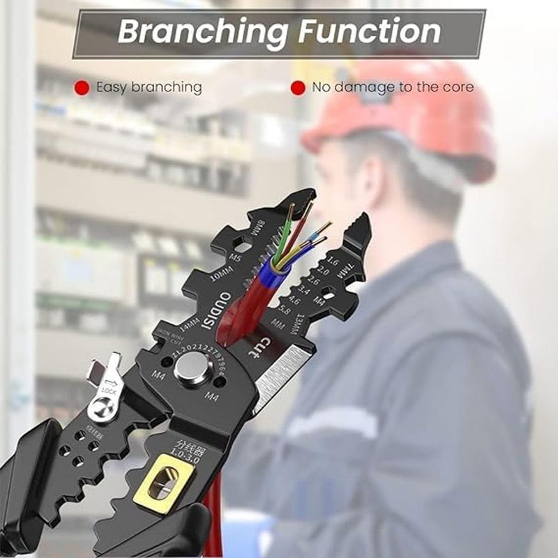 Hitwa 25in1 Wire Stripper Multifunctional Wire Stripping Tool Cable Stripper Tool Wire Crimping Tool Wire Cutter Stripping Tool for Electric Cable Stripping Cutting and Crimping - Image 2