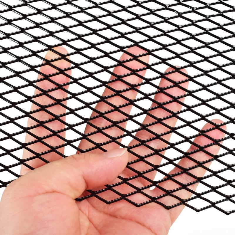 AggAuto Universal 40"x13" Car Grill Mesh - 100x33cm Aluminum Alloy Automotive Grille Insert Bumper 10x20mm Rhombic Hole, One of the Most Multifunctional Shape Grids Black - Image 5