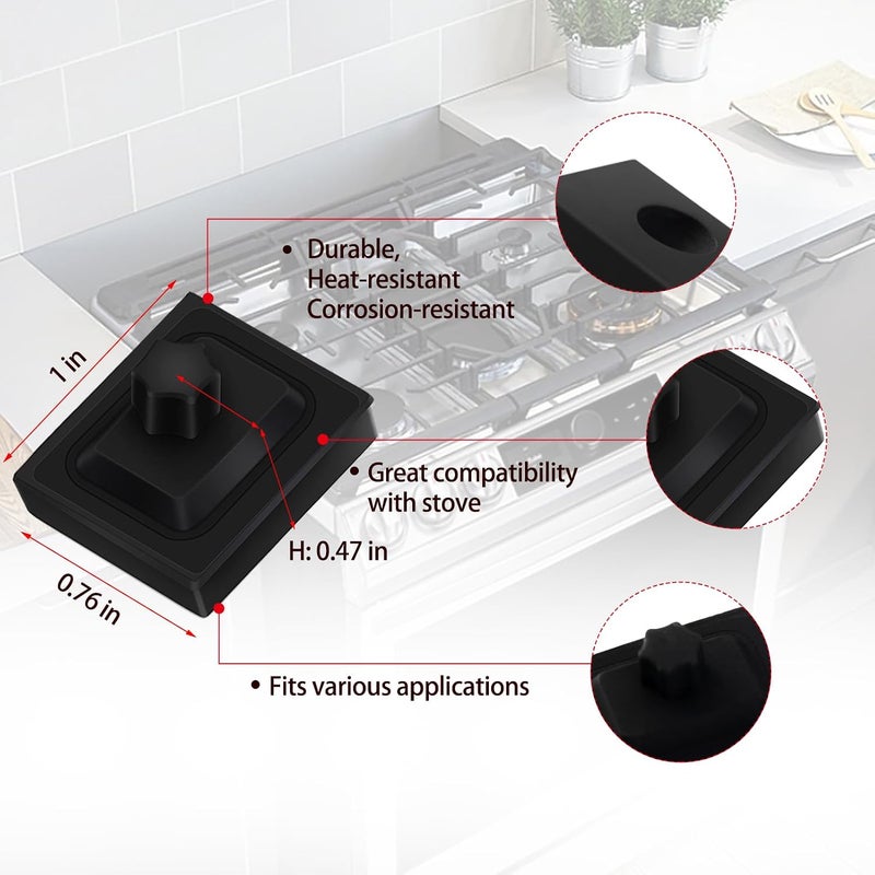 atgestore 826885 Grate Rubber Feet Replacement for Wolf Range Stove Parts CG Series Gas Cooktop Grate Rubber Feet Wolf Range Grate Rubber Foot Stove Top Protector Burner Grate Pad replacement kit 4Pcs - Image 2