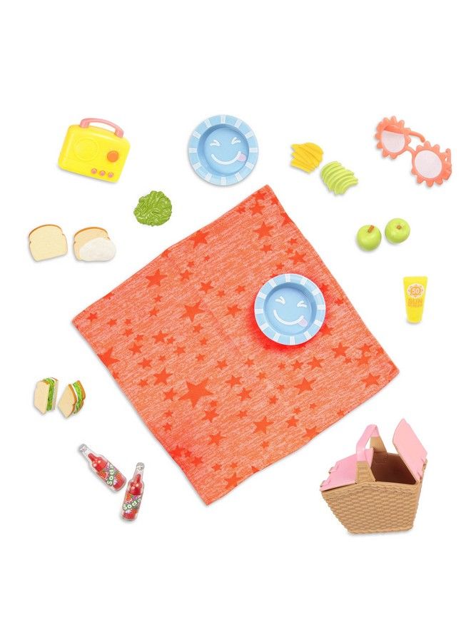 Glitter Girls Gg Picnic Set Picnic Basket Retro Radio & Play Food Items 14Inch Doll Accessories For Kids Ages 3 And Up Children’S Toys - Image 1