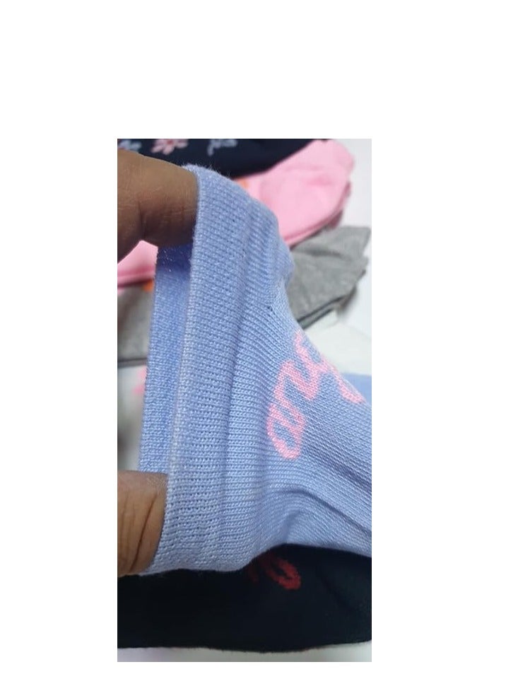 6pcs Girls Women Multicolor Breathable Ankle Socks - Image 2