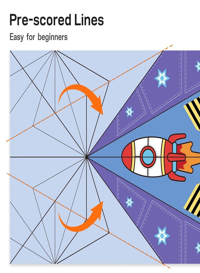 Leven DIY Paper Airplane Book, 16 Creative Folding Paper Planes with 48 Sheets of Colorful Origami Paper, Arts & Crafts Kit with Video Tutorials - Gifts for Boys and Girls Ages 6-12+ 11 * 8.3 inches - Image 4