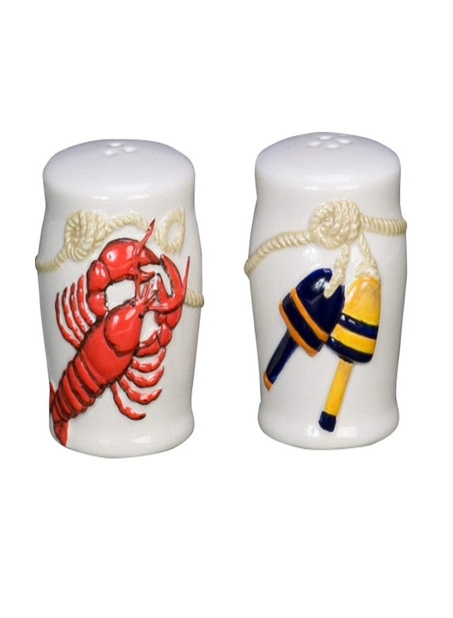 Beachcombers Ceramic Lobster and Buoy Salt and Pepper Shaker Set - Image 1