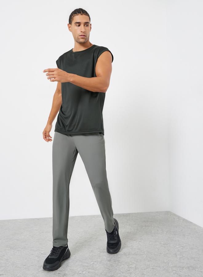 Styli Active Men Grey Relaxed Track Pant with Zipper Pockets - Image 2