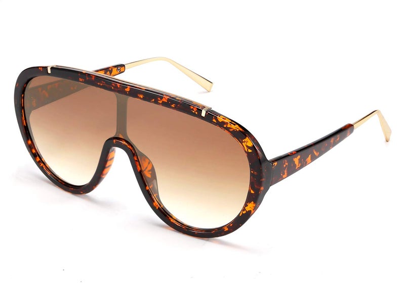 FEISEDY FEISEDY Sunglasses Women Oversized One Piece Frame UV400 Sun Glasses Trendy Retro Shades B2580  - Image 1