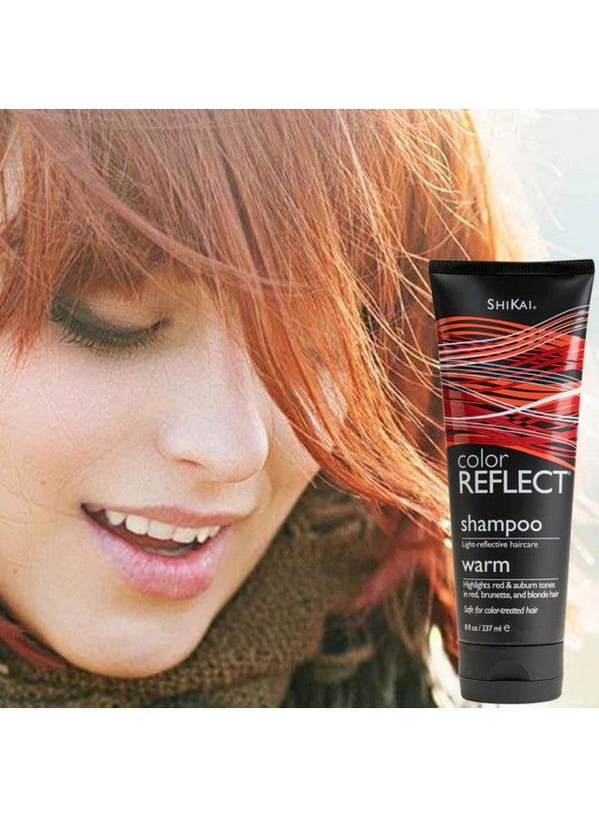 شيكاي شامبو شي كاي كولور ريفليكت الدافئ (٨ أونصات) | إضفاء لمعان وإشراقة على خصلات الشعر الحمراء والحمراء | منظف شعر مرطب نباتي - Image 2