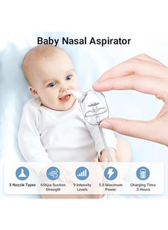 STAUD Automatic Baby Nasal Aspirator Nasal Vacuum Cleaner Hospital-Grade Nasal Aspirator for Baby, Infant Snot Cleaner with Adjustable Suction Level, Music and Light Soothing Function (White)  - Image 2