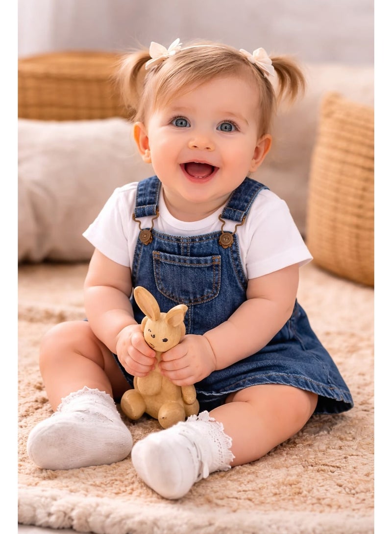 SUNSTAR Cute Denim Overall Dress Set for Baby Girls - Image 3