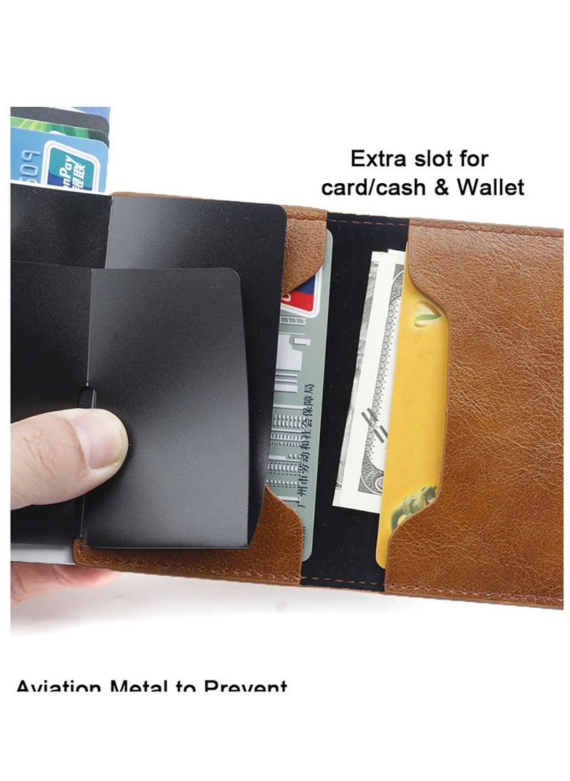 amazing - Slim Wallet for Men & Women Credit Card Holder RFID Blocking Leather Aluminum Business Card Case Wallet - Image 1