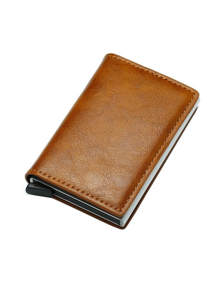 amazing - Slim Wallet for Men & Women Credit Card Holder RFID Blocking Leather Aluminum Business Card Case Wallet - Image 1