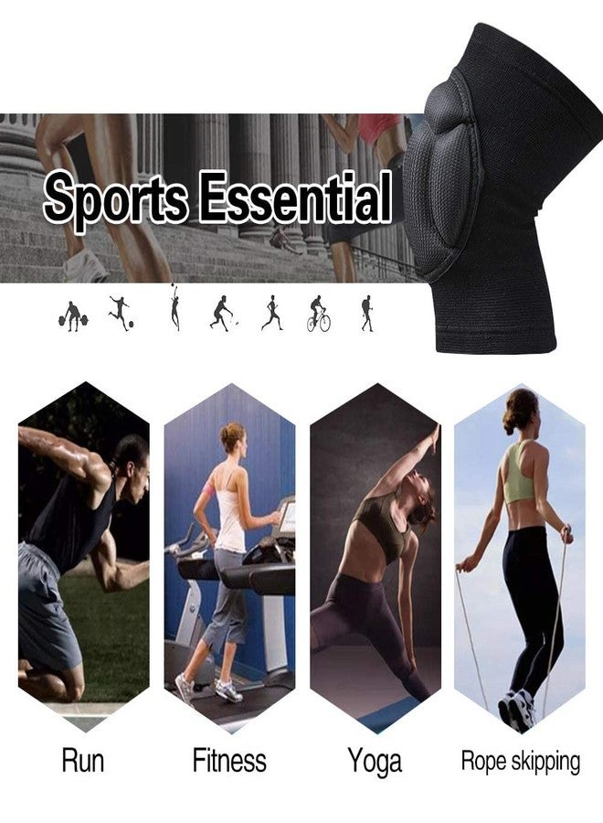 Obedient Extra Thick Protective Knee Pads for Men Women, Anti-Slip Collision Avoidance Kneepads with Thick EVA Foam, Knee Pain Pads Safety Guard for Running, Dancing, Gym - 1 Pair (Medium) - Image 3