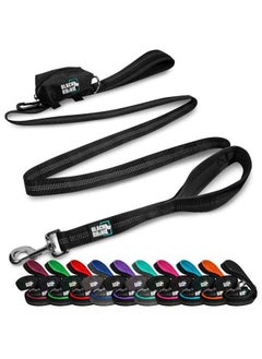 Black Rhino Heavy Duty Dog Leash - 6ft Long Leash for Medium and Large Dogs - Dual Handle Training Lead with Padded Grip, Bag, Reflective Stitching, and Weather Resistant  - Image 1