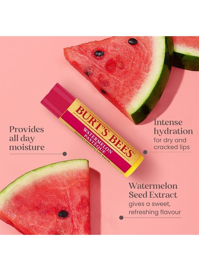Burt's Bees Mothers Day Gifts for Mom, 3 Self Care Products, You're One in a Melon - Watermelon & Mint Hand Cream, Watermelon Lip Balm & Watermelon Rush Squeezy Tinted Lip Balm (Packaging May Vary)  - Image 2