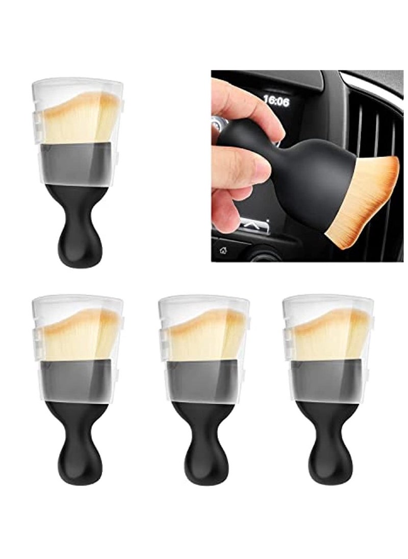 OIMG 4pcs Soft Car Detailing Brushes Portable Cleaning Brush Dashboard Air Outlet Gap Dust Removal Clean Brushes Home Office Detailing Clean Tools For Car Keyboard  - Image 1