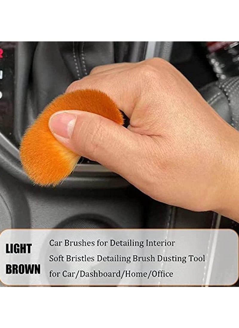 OIMG 4pcs Soft Car Detailing Brushes Portable Cleaning Brush Dashboard Air Outlet Gap Dust Removal Clean Brushes Home Office Detailing Clean Tools For Car Keyboard  - Image 4