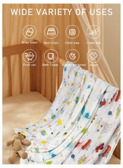 Mr. Penda 3 Pack Baby Swaddle Blanket Newborn Baby Swaddle Blanket Wrap Large Premium Knit Baby Burp Cloth Muslin Baby Blankets for Girls and Boys 120x110cm  - Image 3