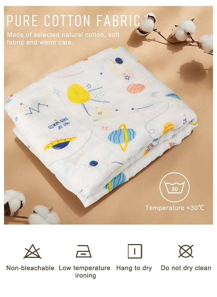 Mr. Penda 3 Pack Baby Swaddle Blanket Newborn Baby Swaddle Blanket Wrap Large Premium Knit Baby Burp Cloth Muslin Baby Blankets for Girls and Boys 120x110cm  - Image 4
