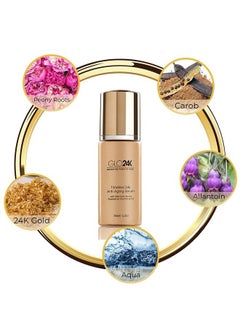 GLO24K UNLEASH THE POWER OF GOLD GLO24K Timeless Serum with 24k Gold, Peptides, and Vitamins A,C,E. A Powerful formula to nourish and revitalize your skin.  - Image 2
