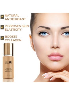 GLO24K UNLEASH THE POWER OF GOLD GLO24K Timeless Serum with 24k Gold, Peptides, and Vitamins A,C,E. A Powerful formula to nourish and revitalize your skin.  - Image 5