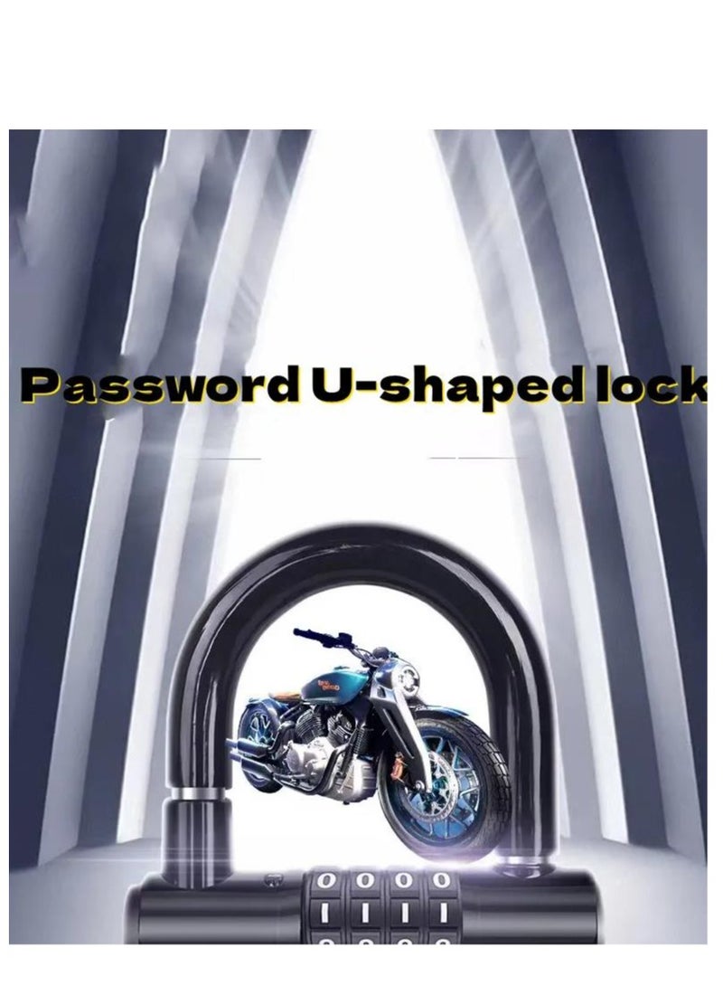 Y&D Bike Lock, Heavy Duty Outdoor Waterproof Lock with Resettable Code, Digit Combination Padlock, 4 Code Anti Theft for Gates, Mountain Bike, Scooter Gym, School, Shed & Lockers  - Image 3