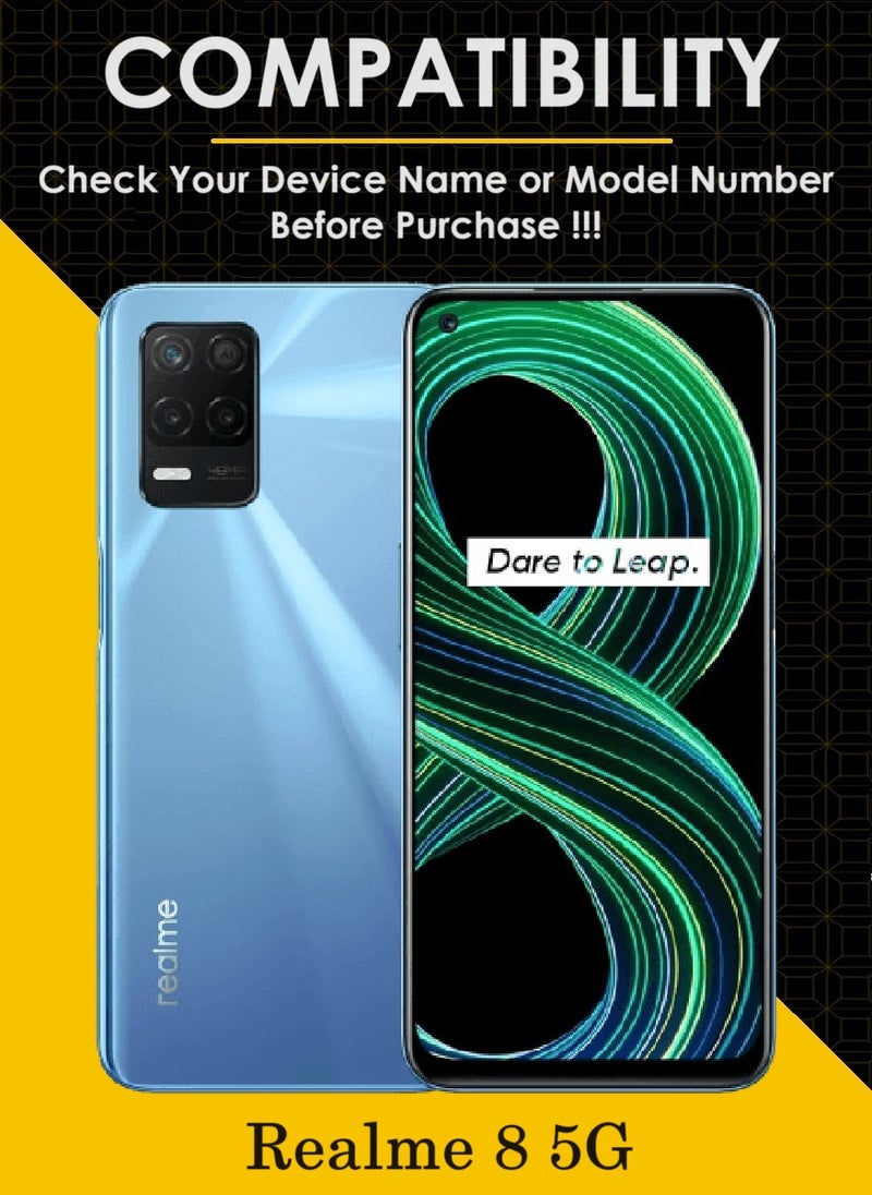 AINA حماية شاشة زجاجية مقسّاة 2 قطعة 5D مصممة لهاتف Realme 8 5G تغطية كاملة من الحافة إلى الحافة ولصق كامل خالي من الفقاعات - Image 3