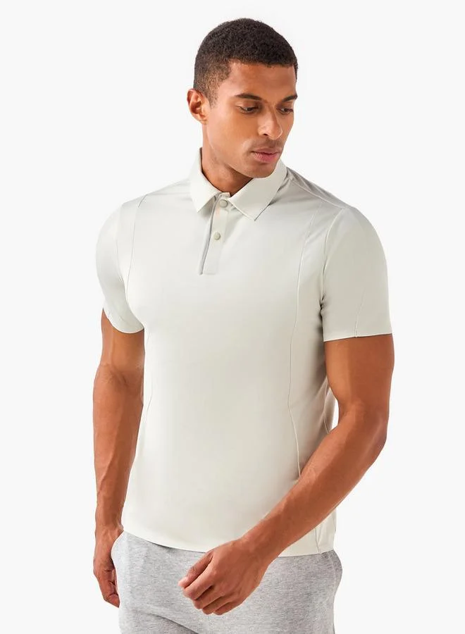 Panelled Polo T-shirt