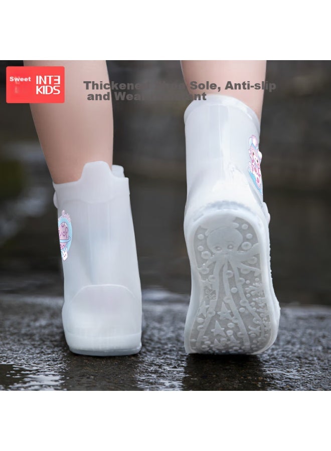 Tiantianzai Children's Rain Shoe Covers For Boys And Girls, Waterproof Shoe Covers, Portable, For Students, Non-slip, Thickened, Wear-resistant, Reusable - Image 4