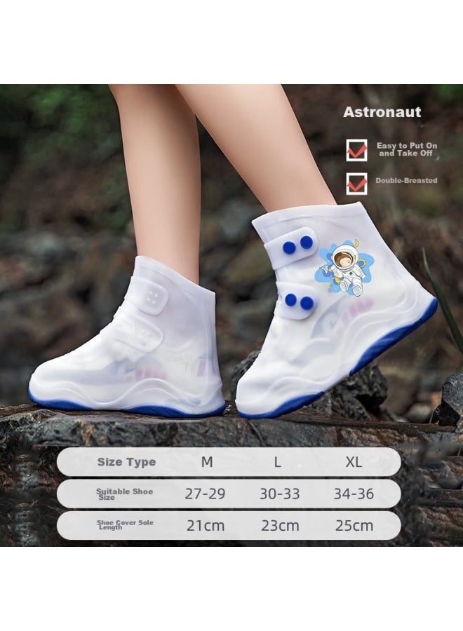 Tiantianzai Children's Rain Shoe Covers For Boys And Girls, Waterproof Shoe Covers, Portable, For Students, Non-slip, Thickened, Wear-resistant, Reusable - Image 1