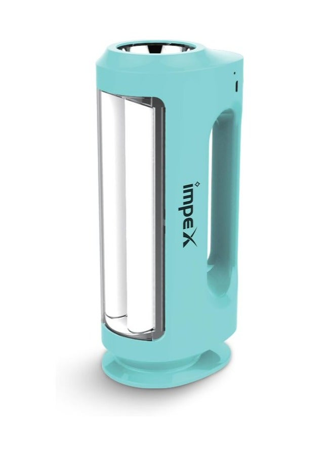 Impex Rechargeable emergency lantern, LED flash light | 30 high-brightness SMD LED, works for 4 hours, suitable for power outages (blue) - Image 1