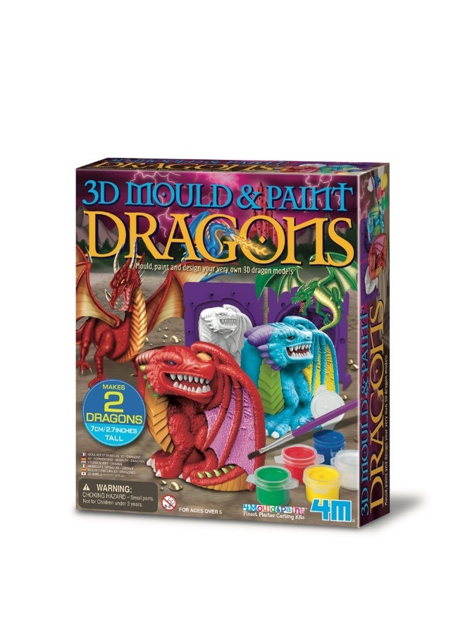 4m Mold & Paint 3D Dragons Kit  - Image 2