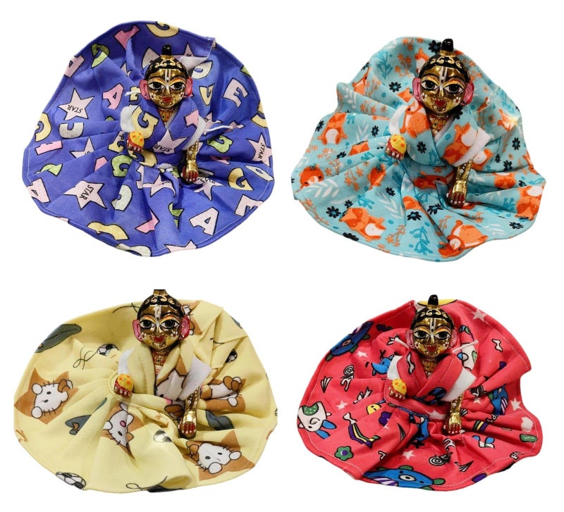 Partish Laddu Gopal Winter Dress | Ladoo Gopal Dress | Kanha Ji Vastra | Gopal Ji Poshak | Thankur Ji Size 0 1 2 3 4 5 6 (Size 6, Pack of 4, Velvet) - Image 2