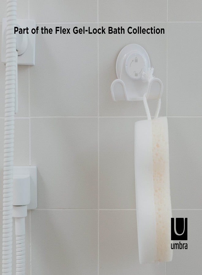 Umbra Flex Shower Storage Accessories with Patented Gel-Lock Technology Suction Cup, 5.8170000000000002 x 7.7469999999999999 x 6.1470000000000002 cm, White - Image 3